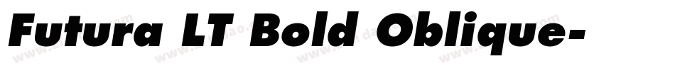 Futura LT Bold Oblique字体转换